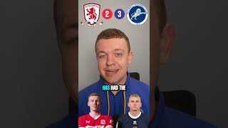 Middlesbrough v Millwall Combined XI!