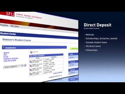 How to enroll in direct deposit for students at SFU