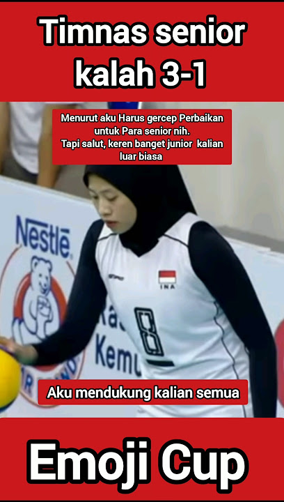 Timnas senior kalah sama timnas u 21 dalam emoji cup #volley #megawatihangestri
