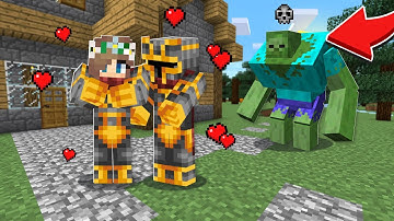 Minecraft GIRLFRIEND HELPS DESTROY MUTANT CREATURES MOD /  SKELETON AND ZOMBIE MOBS ! MInecraft Mods