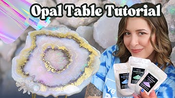 Creating an Opal Resin Table with Epoxy and Crystals | Full Step-by-Step Tutorial