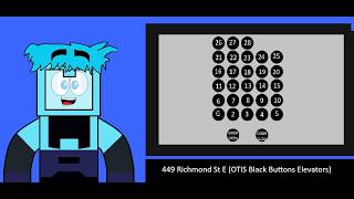 Animated: OTIS Black Buttons Traction Elevators, 449 Richmond St E, 🏙️Toronto, ON