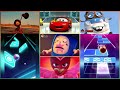 Siran hed vs funny cars Vs oddbods vs mix combo Vs  McQueen funny cars vs gameplay meme song cover 