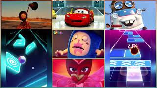 Siran hed vs funny cars Vs oddbods vs mix combo Vs  McQueen funny cars vs gameplay meme song cover 