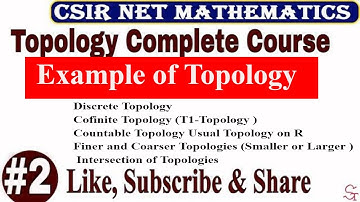 #2 || Topology || Example of Topology || Topology Complete Course | CSIR NET MATHS | Gate Maths