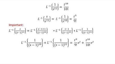 MA102 and MA202 - Module IV - Laplace transforms- Inverse Laplace transforms