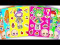 💖Paper DIY💖 Adorable Series X Gacha Sticker Book #doll #paperdiy #gachalife #asmr