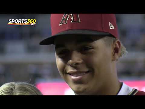 Diamondbacks No. 2 Overall Pick, Druw Jones, throws first pitch