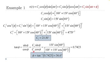 18 Phasor Notation with Complex Numbers Part 1