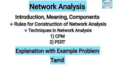 Network Analysis | Introduction, Components, Rules | CPM/PERT | Operational Research | Tamil