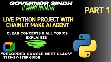Live Coding Session How to Make an AI Agent in Python with Chainlit | AI Agent Part # 1 | HamzaOnAir