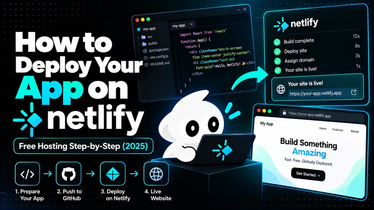 How to Deploy Your App on Netlify | Free Hosting Step-by-Step (2025 ...