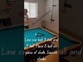Rack & chalk used to pocket 8 and 9 ball opposite corner pockets
