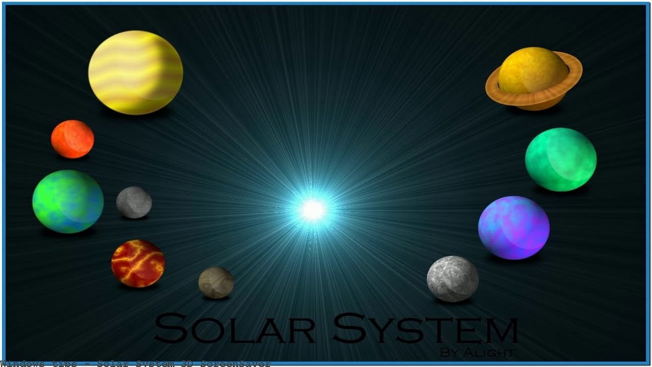 solar system 3d screensaver