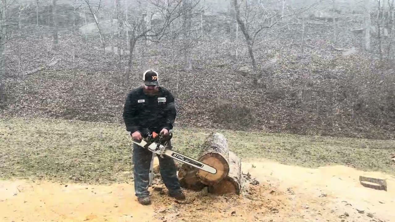 Ported RR/stihl ms500i testing Precision Saw Service muffler cover @PrecisionSawService 