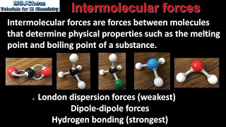 S2.2.8 / S2.2.9 Intermolecular forces