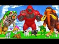 Elephant Mammoth vs 10 Zombie Cow vs 10 Giant Tiger Attack Lion Cub Save By Woolly Mammoth Elephant