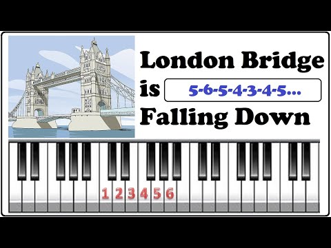 London Bridge is Falling Down - Playing Music By Numbers Piano Lesson