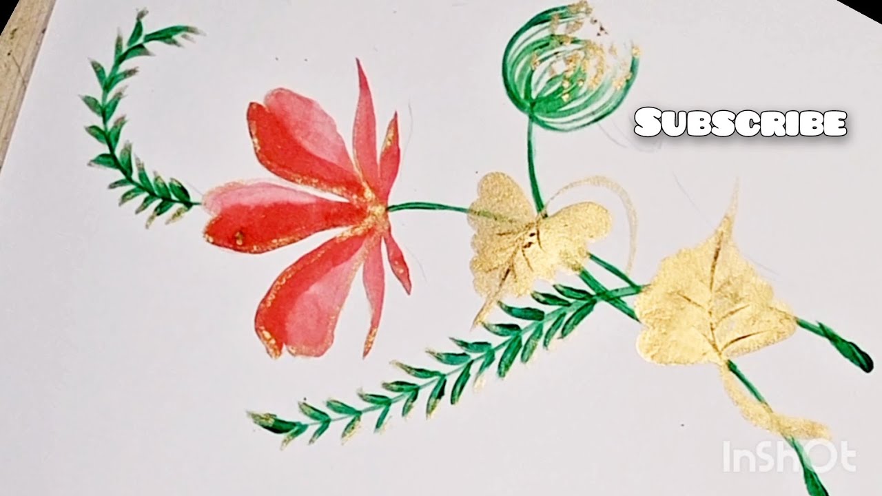 Where Gold Meets Garden: a Study in Watercolor✨️🌟