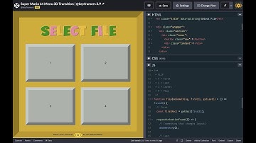 LIVE: Super Mario 64 3D Menu Transition with Vanilla JS FLIP & CSS Vars | @keyframers 3.9