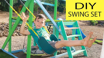 DIY Swing Set ~ How To Build A Swing Set Out of Pallets