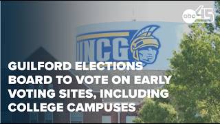 Guilford elections board to vote on early voting sites, including college campuses