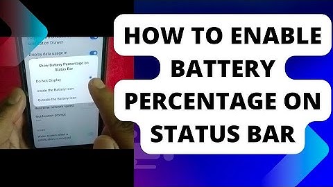 HOW TO ENABLE BATTERY PERCENTAGE ON STATUS BAR IN ANDROID MOBILE II