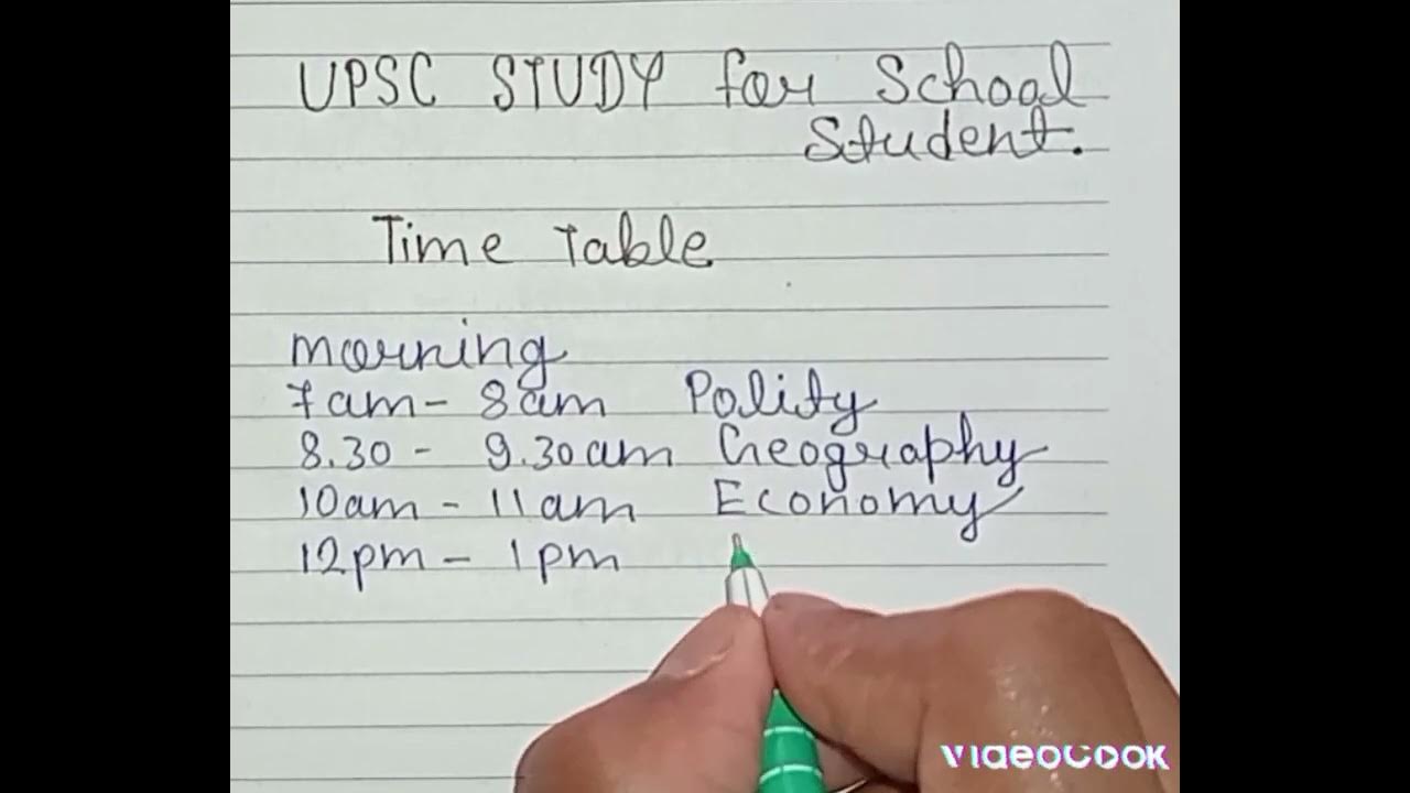 Upsc Study Time Table YouTube upsc-study-time-table-youtube