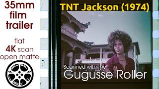 TNT Jackson (1974) 35mm film trailer, flat open matte, 4K *CROPPED