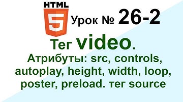 Как вставить 📹 видео в HTML. video, source. loop, poster, preload,media, type Урок 26.2