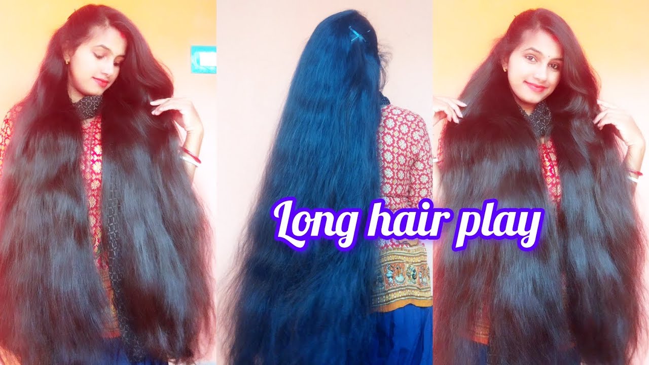 Long Hair Play Video Long And Thik Hair please support me 🥰 