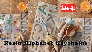 Resin Alphabet Keychains | Resin Keychains tutorial Step by Step | Resin Art