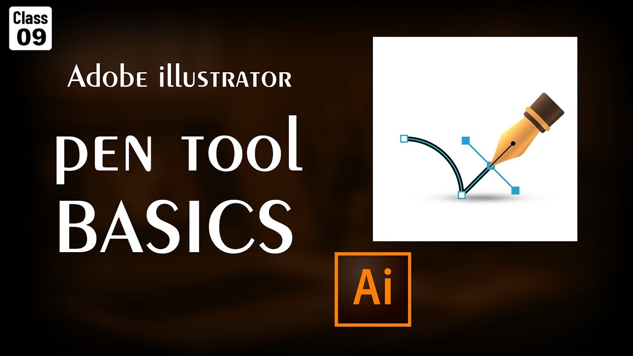 Pen Tool Basics // Adobe illustrator // Class 09 - YouTube