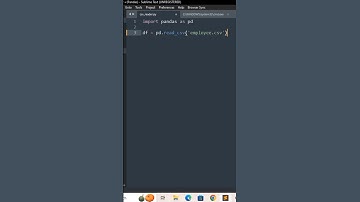 Read CSV File By Using Python Pandas #python #pandas