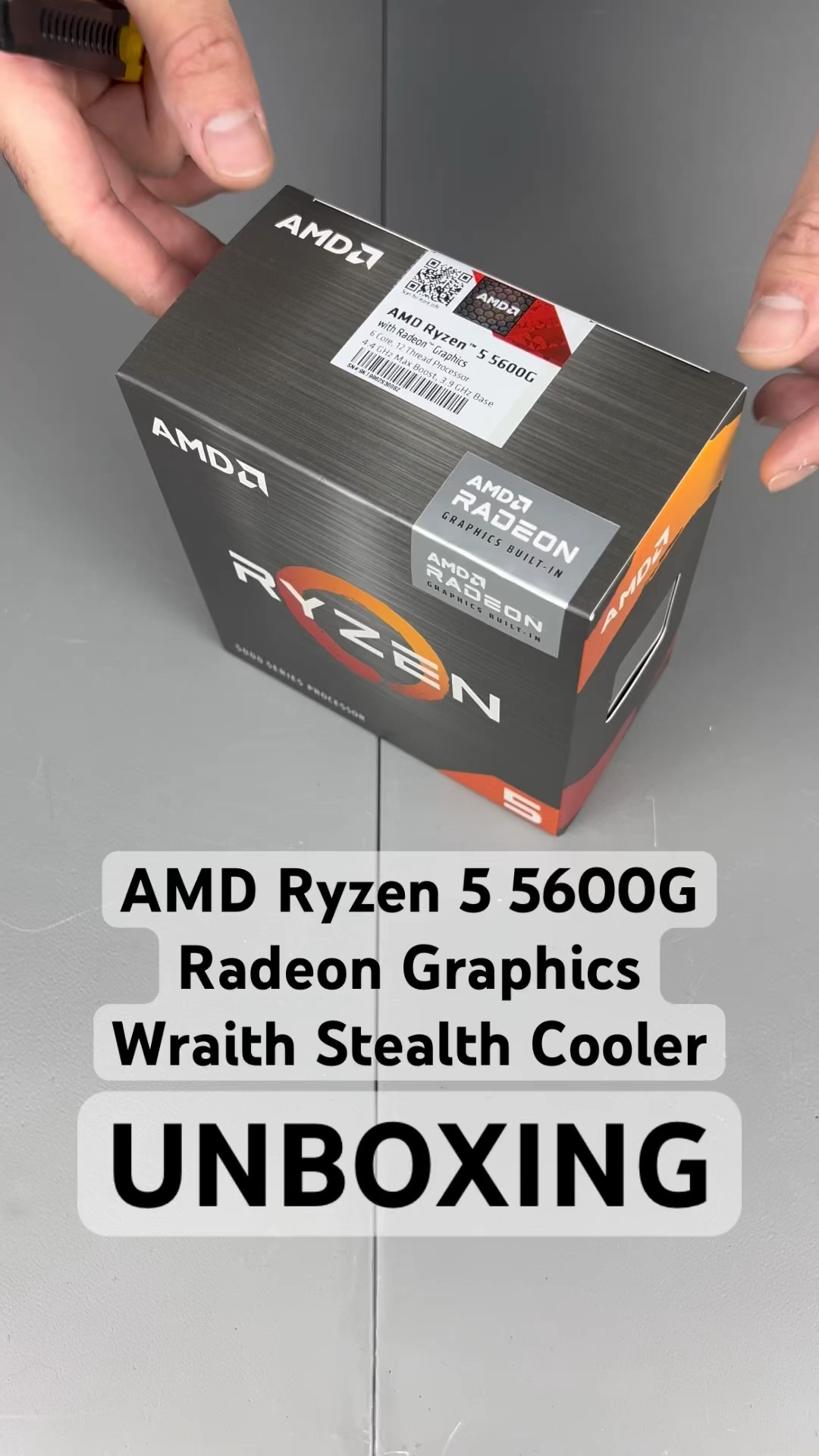 AMD Ryzen 5 5600G with Wraith Stealth Cooler Unboxing #shorts AMD Ryzen 5 5600G with Wraith Stealth Cooler Unboxing #shorts