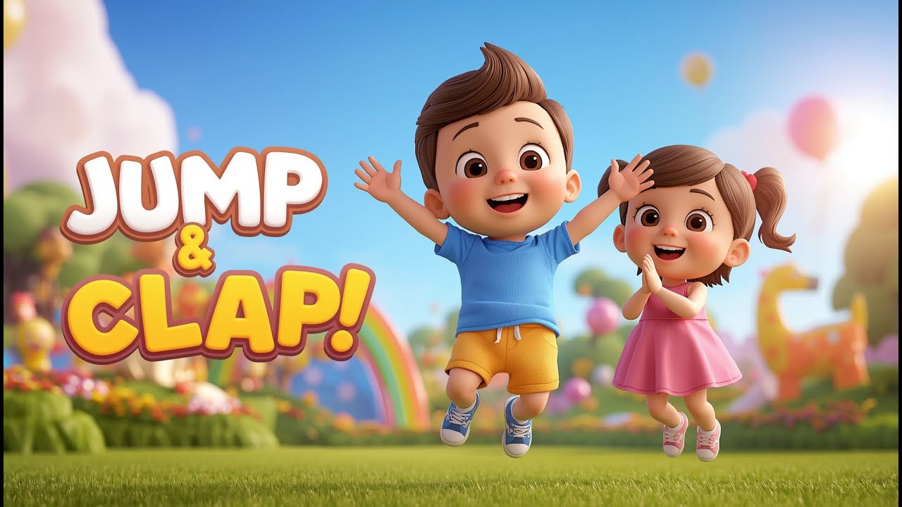 Jump and Clap Kids Song 🎵 | Fun Action Nursery Rhyme for Toddlers 3D