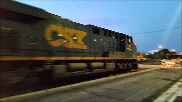 [CSX]797 ES44AC-H Leads Q140-29 Through Fayetteville NC Wasting No Time @ Track Speed