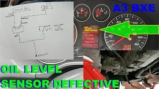 Audi A3 1.9TDI 8P Oil level and temperature sensor fault.  Fault finding and repair.