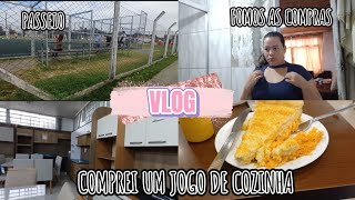 VLOG - PASSEIO/DIA DE COMPRINHAS/COMPREI UM JOGO DE COZINHA 😍