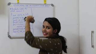 Searching for an element in Array |C programming classes for beginners in Malayalam|Part 6