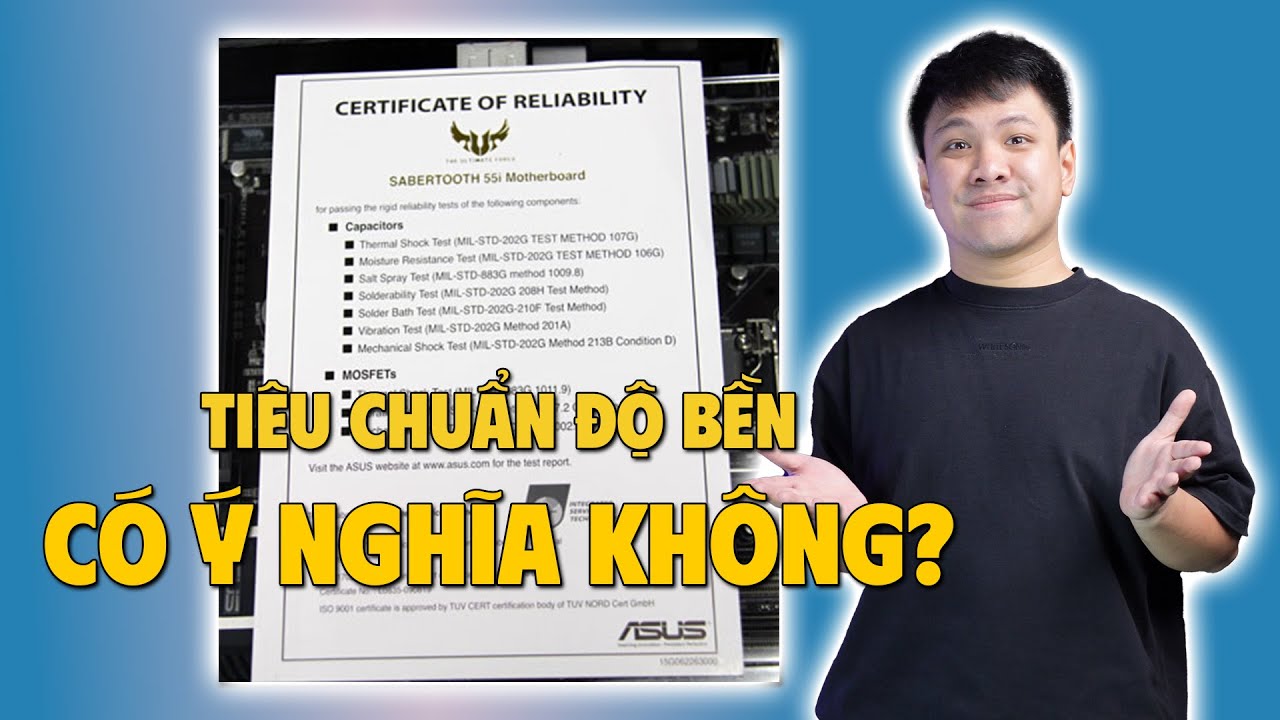 Outline Video Tiêu chuẩn ĐỘ BỀN QUÂN ĐỘI có ý nghĩa gì không? Laptop Core Ultra mới khi nào về?