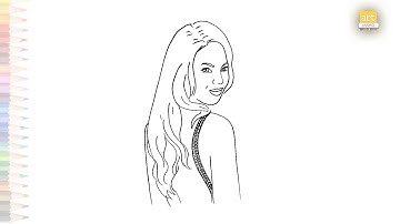 Beyonce easy drawing | Outline sketches | How to draw Beyoncé step by step | #artjanag #easy