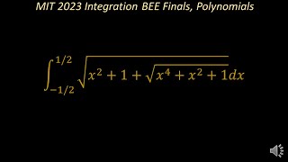 MIT 2023 Integration BEE Finals, Polynomials