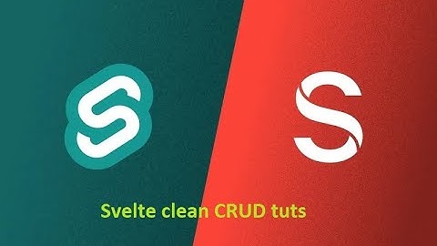 Svelte (sveltejs) clean reusable CRUD application tutorial (svelte.dev) tuts (tutorial)