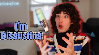 a very scuffed makeup routine