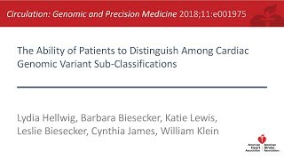 Hellwig et al; Patient Understanding of Cardiac Genomic Variants