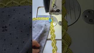 Beautiful Scallop Lace Border Stitching Hack ✨🧵 | #Shorts
