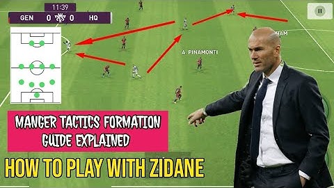 How to play with zidane(grimault)in pes 2020|manager formation, tactics|play perfectly with zidane