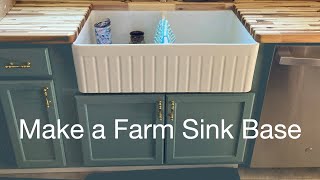 Make a Farm Sink Base from a low cost 36" Sink Base