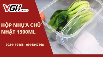 Bảo quản thực phẩm trong tủ lạnh cực tiện lợi | Giữ rau củ tươi lâu cùng hộp nhựa chữ nhật 1300ml